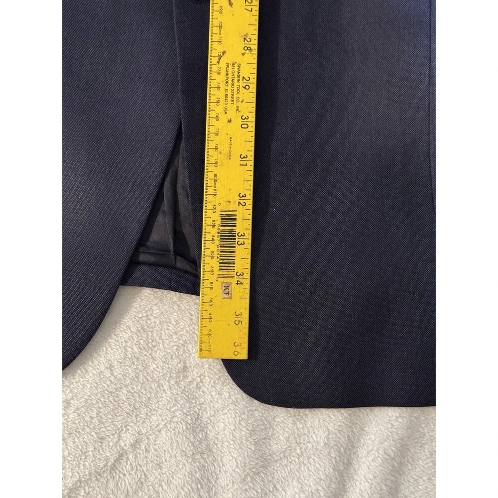 Lennox Italian Silk Wool Blazer 48L Gray Made‎ in Italy Mod Repair Button Incl